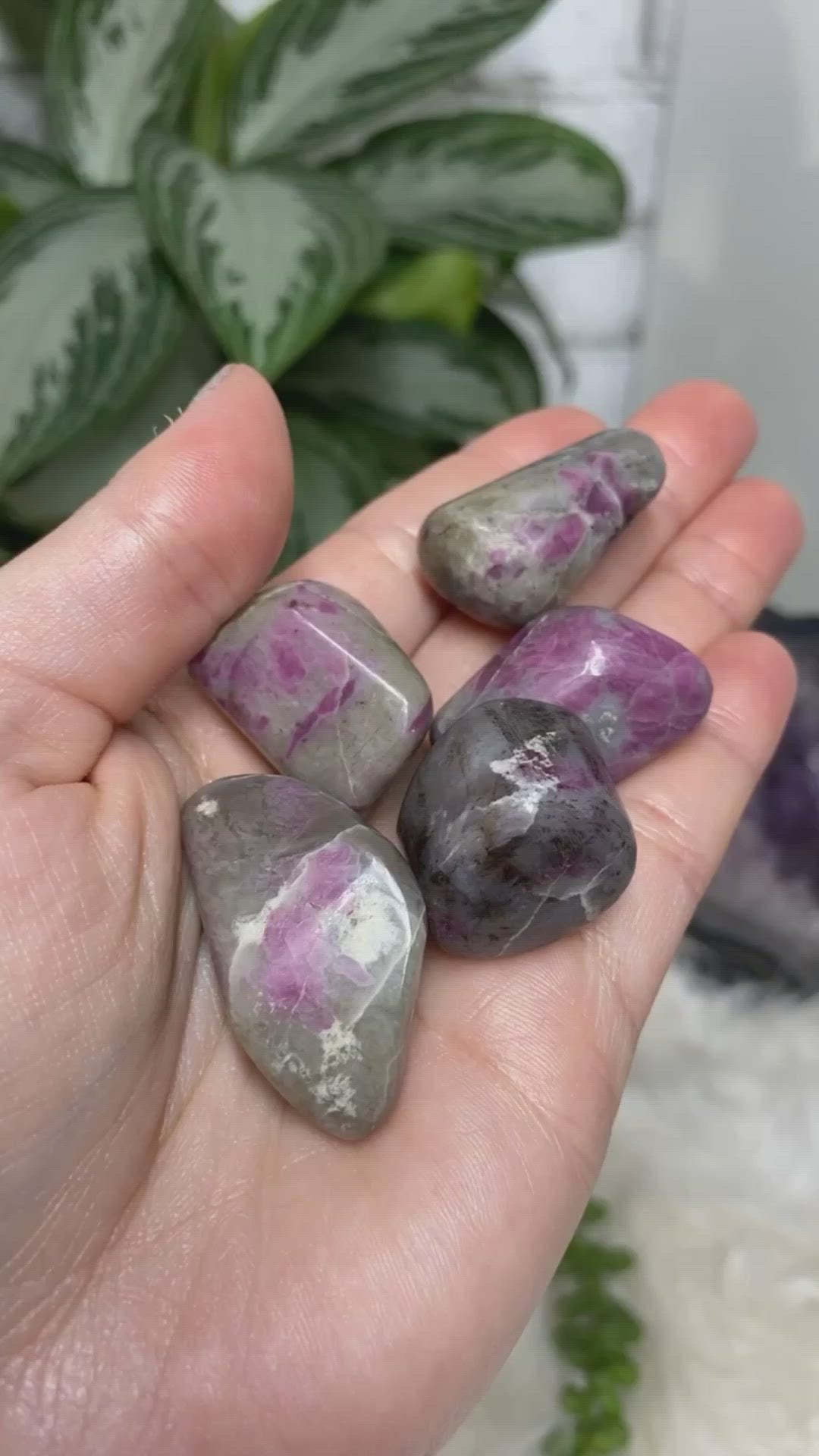 Tumbled Ruby Feldspar Crystal from Contempo Crystals video