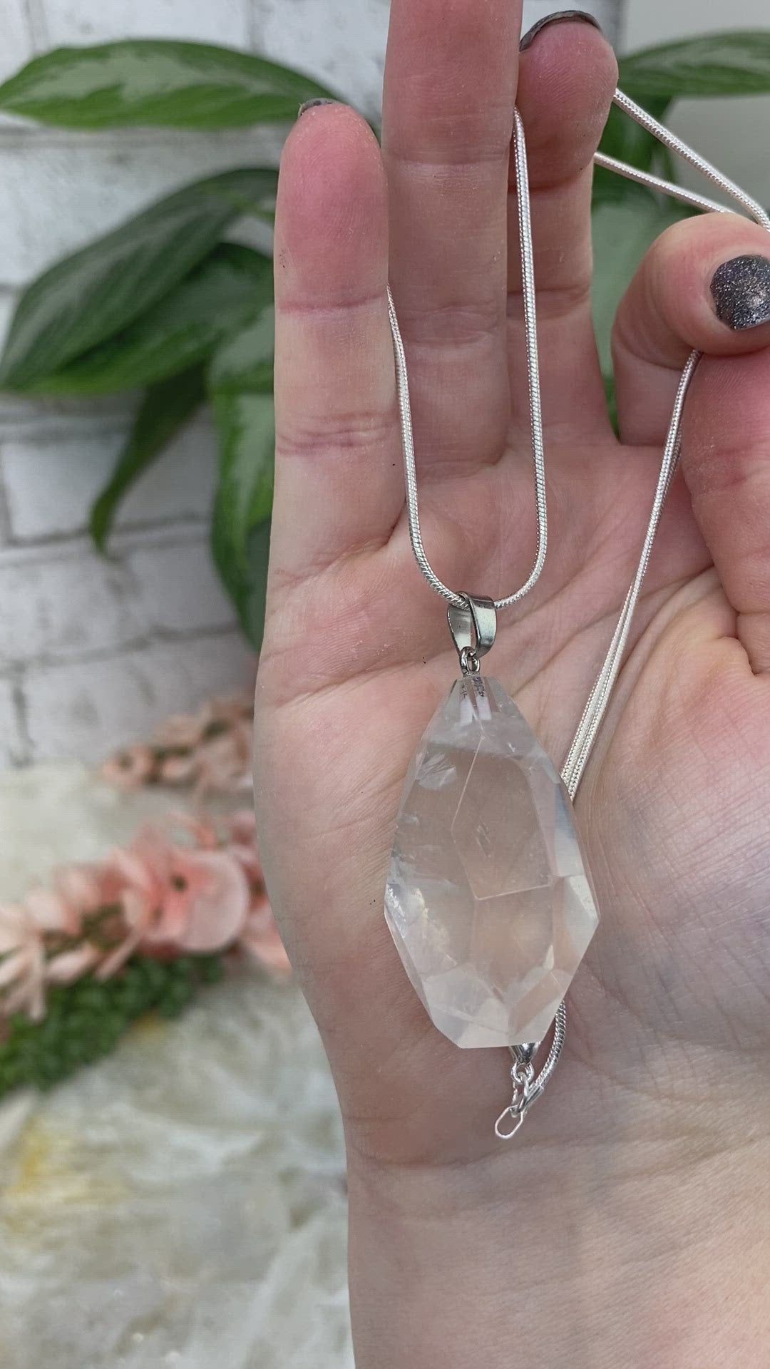 Geometric-Faceted-Girasol-Quartz-Pendant-video