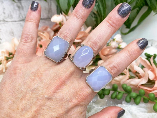 Adjustable-Blue-Chalcedony-Ring