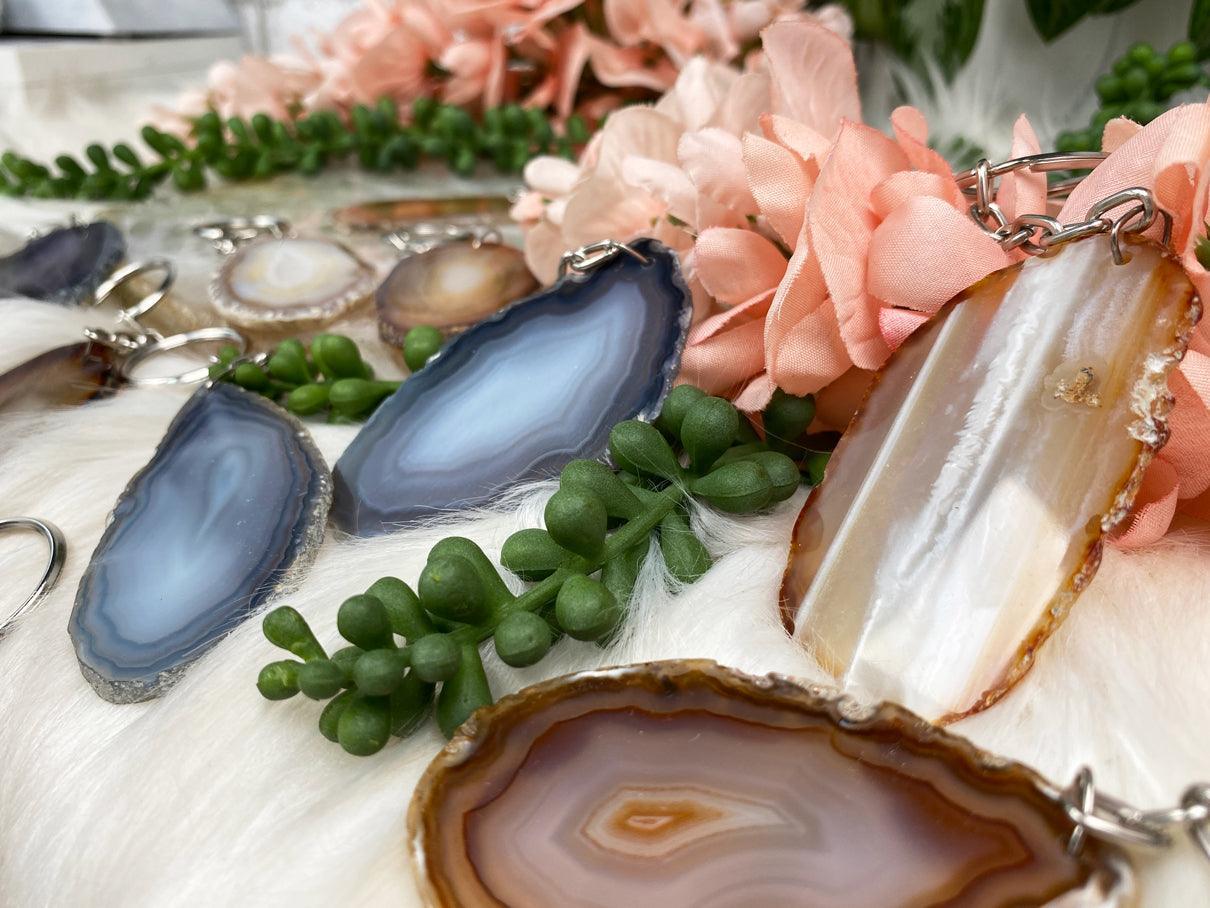 Agate-Crystal-Keychain