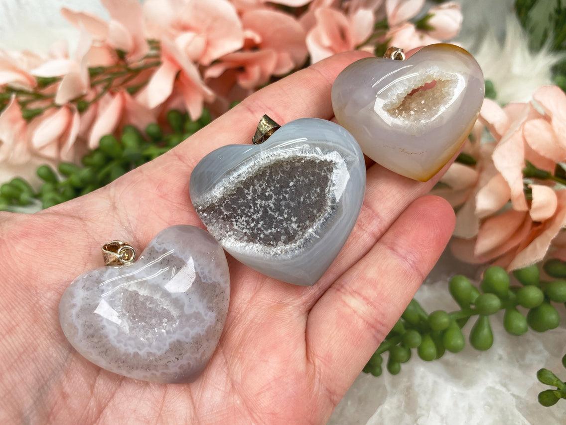 Agate-Heart-Pendants
