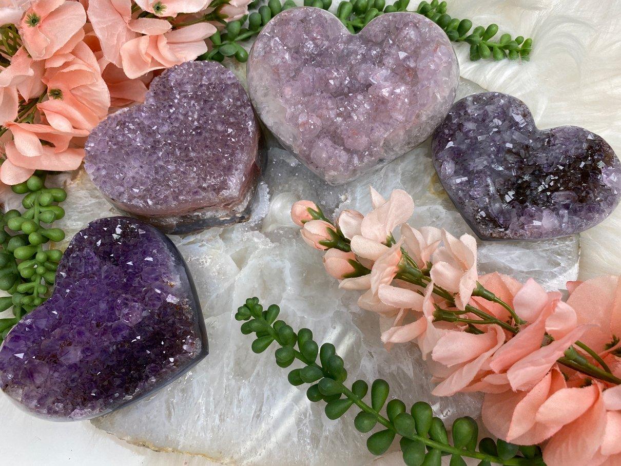 Amethyst-Cluster-Crystal-Heart-Carvings