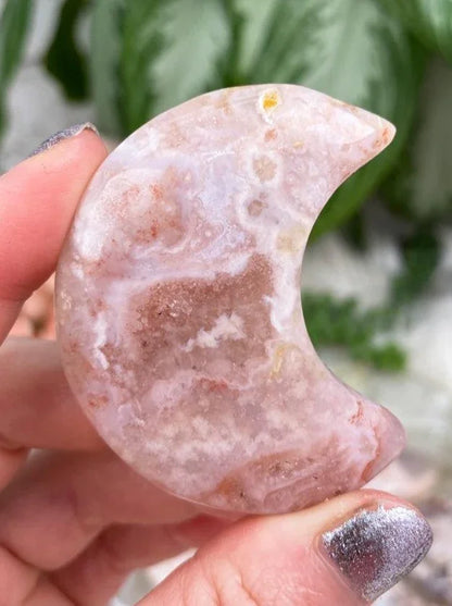 Flower Agate Moons