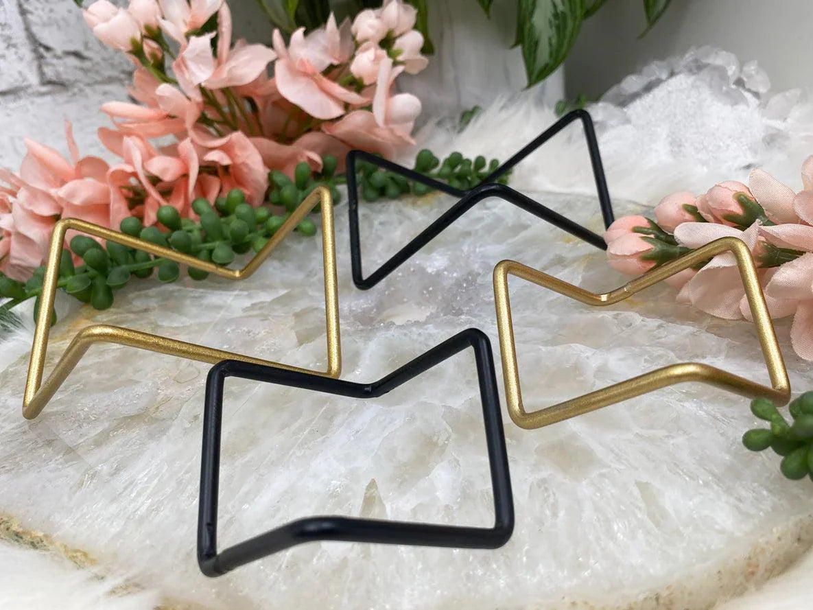 Simple metal display stands for saleBlack-Gold-Metal-Stand-for-Crystal-Specimens