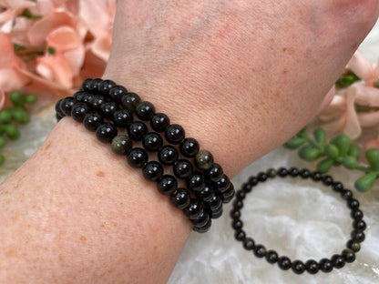 Black-Gold-Sheen-Obsidian-Bracelet-for-Sale