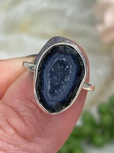 Black-Gray-Agate-Ring