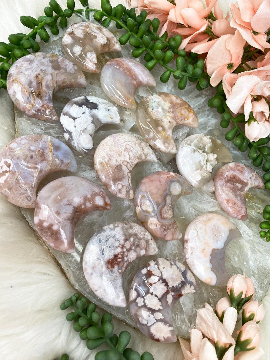 Flower Agate Moons