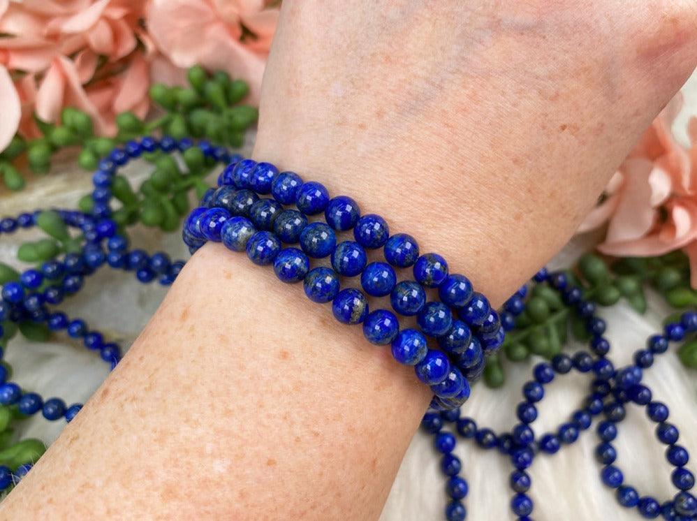 lapis bead bracelet