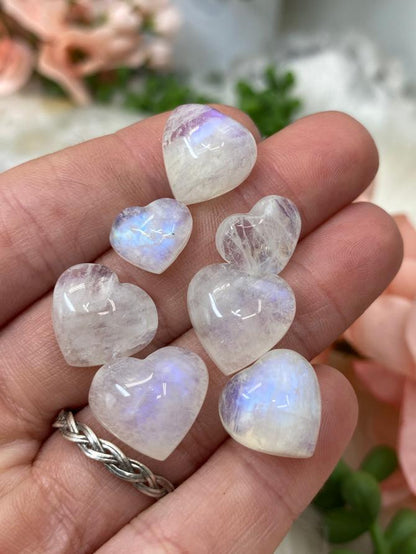 Moonstone Heart Cabochons