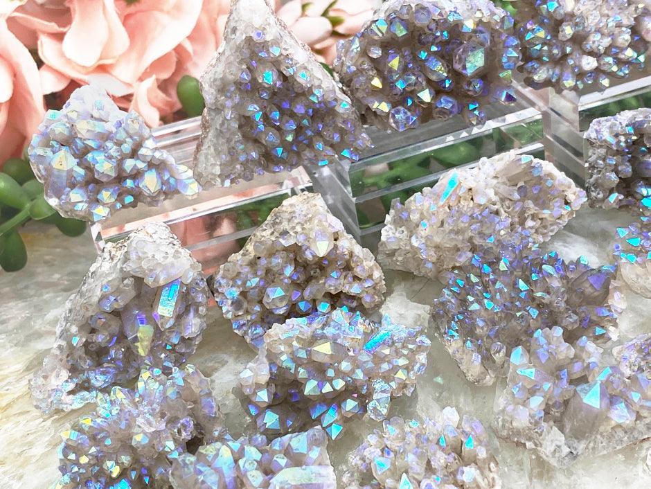    Blue-Purple-Angel-Aura-Quartz-Clusters