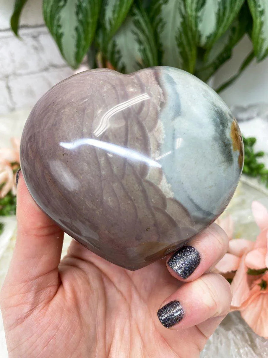 Blue-Purple-Polychrome-Jasper-Heart
