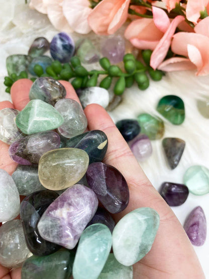 Tumbled-Colorful-Rainbow-Fluorite-Crystal-Purple-Green