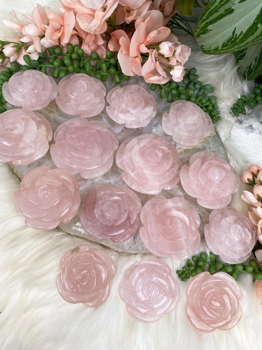 Carved-Rose-Quartz-Roses