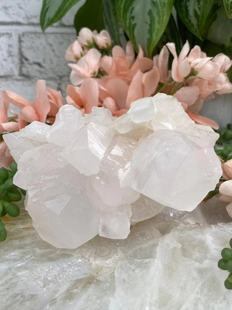 Chinese-UV-Mangano-Calcite-Cluster
