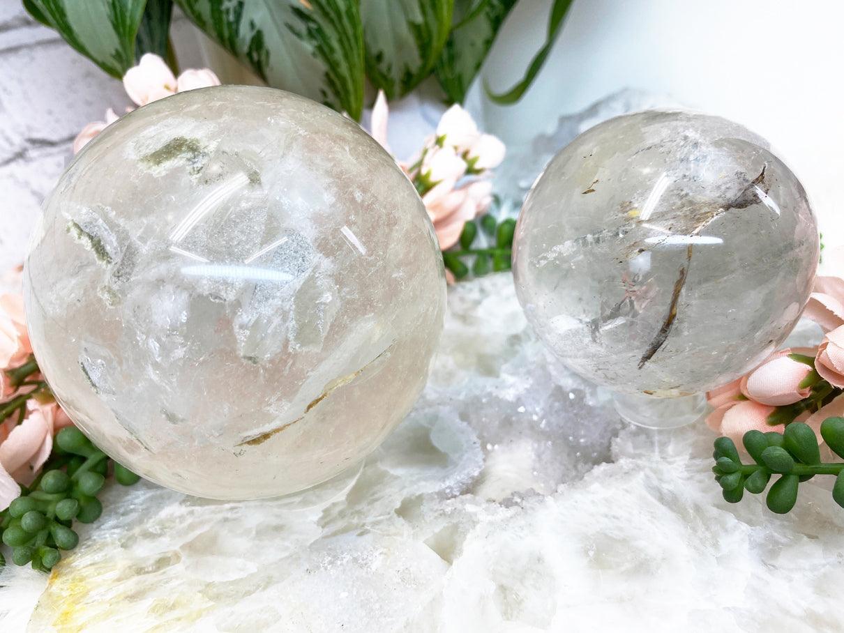 Chlorite-Included-Quartz-Sphere-Iron-Quartz