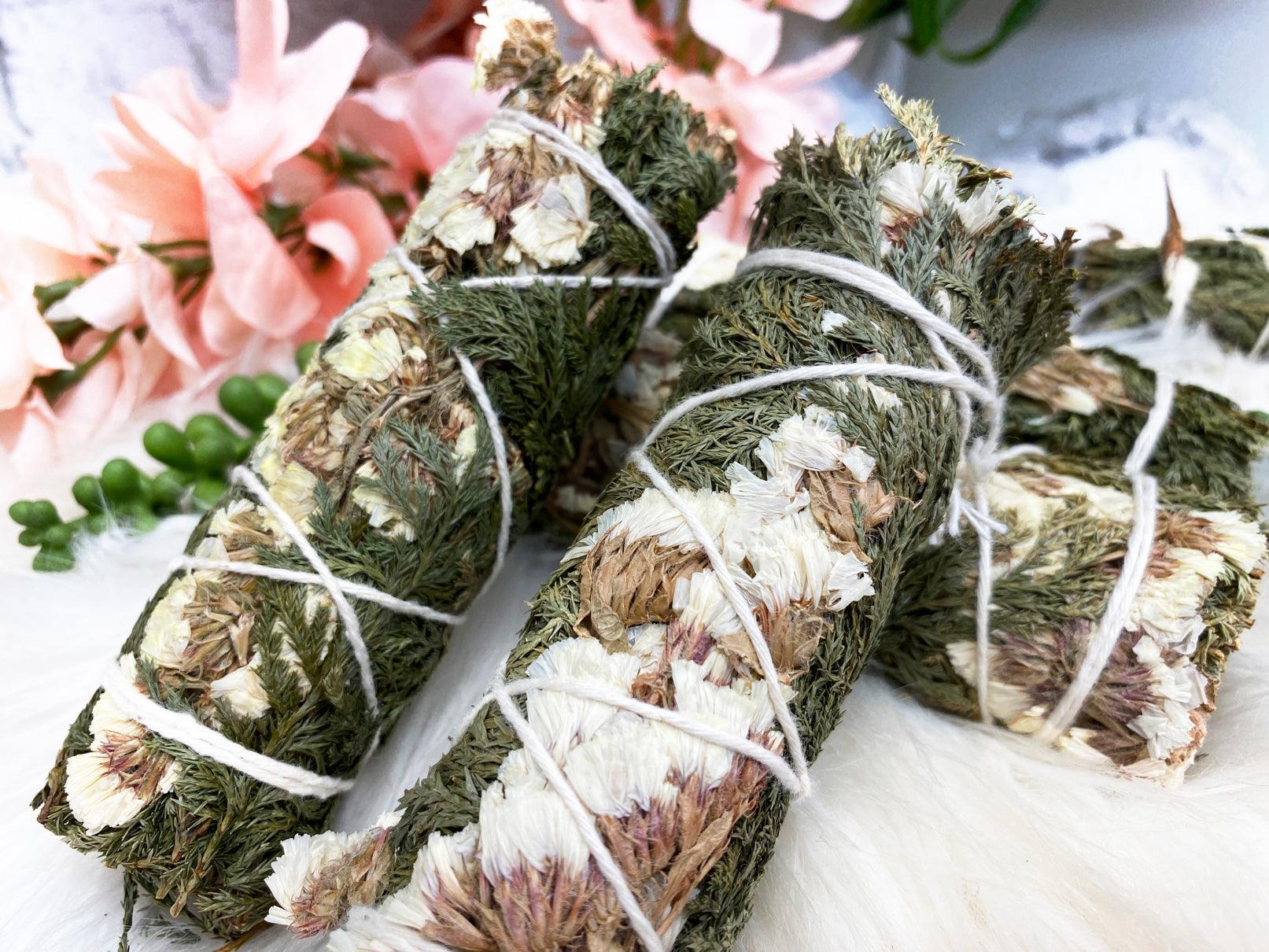    Cleanse-Your-Crystals-With-Cedar-Smoke-Sinuata-Flower-Bundle