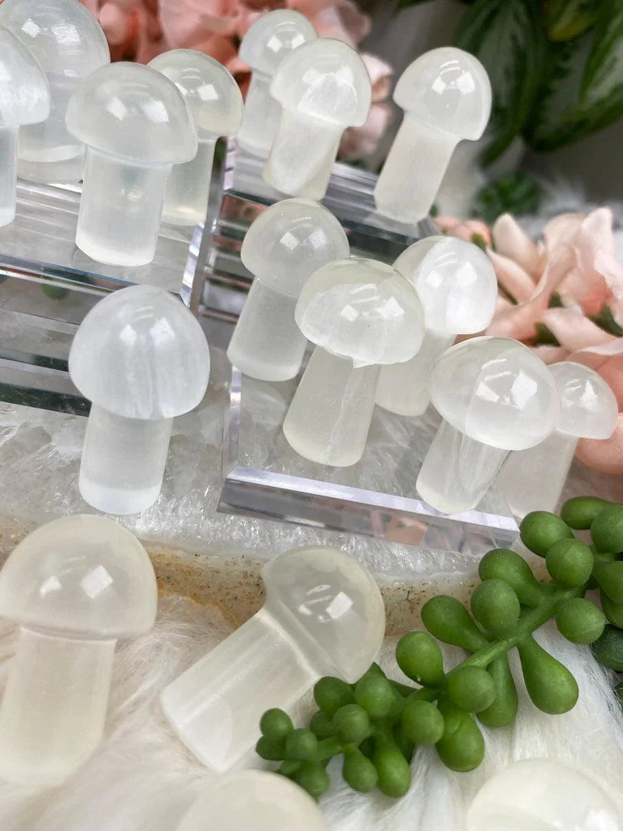 Clear-Calcite-Mushroom-Crystals