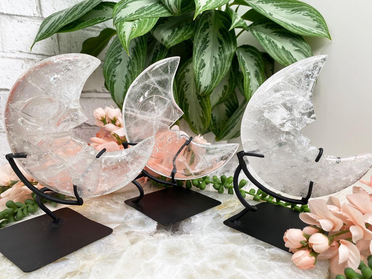 Clear-Quartz-Crystal-Moon-Carving-on-Metal-Stand