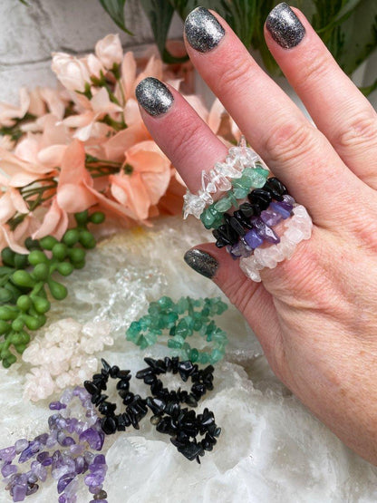 Crystal-Chip-Rings-for-Sale-Amethyst-Rose-Quartz-Aventurine-Onyx