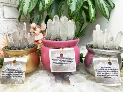    Crystal-Healing-Pieces-Quartz-Point-Pyrite-Abundance-Pots