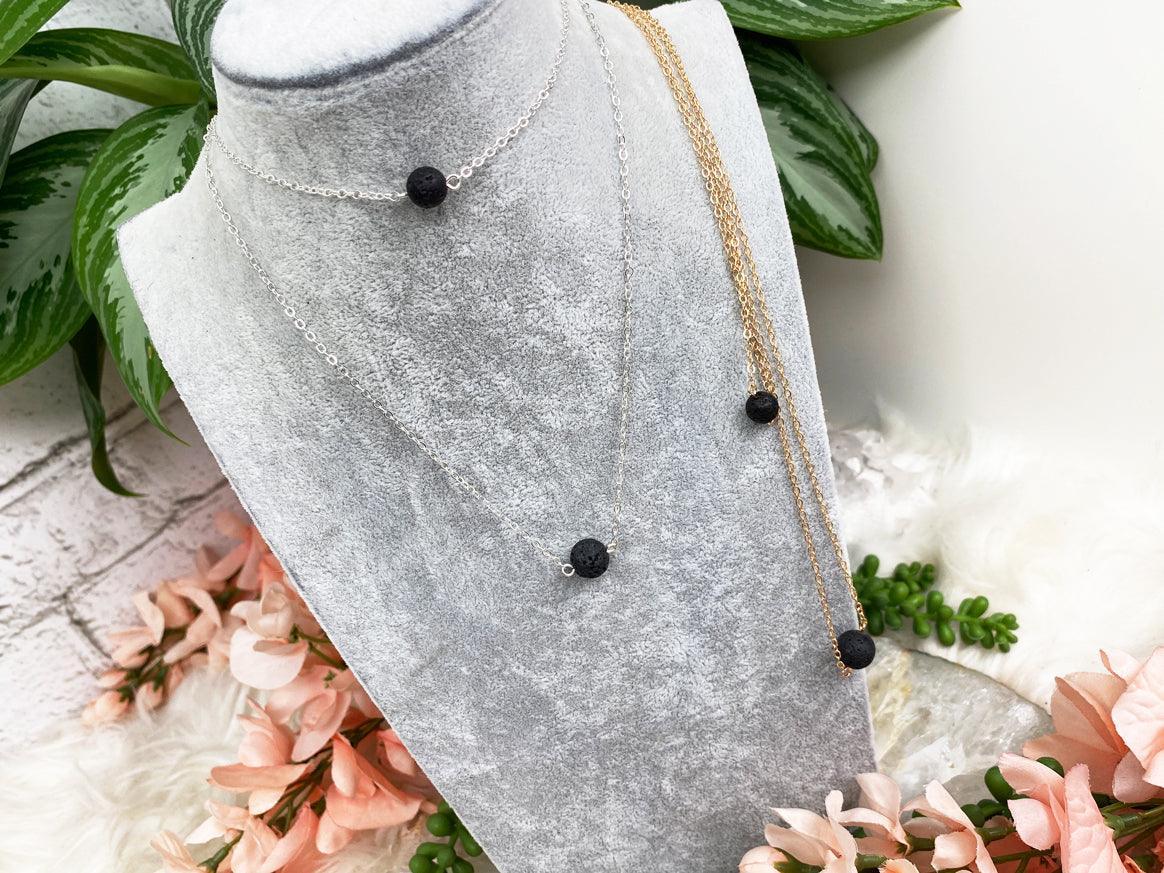 Double-Chain-Lavastone-Choker-Necklace