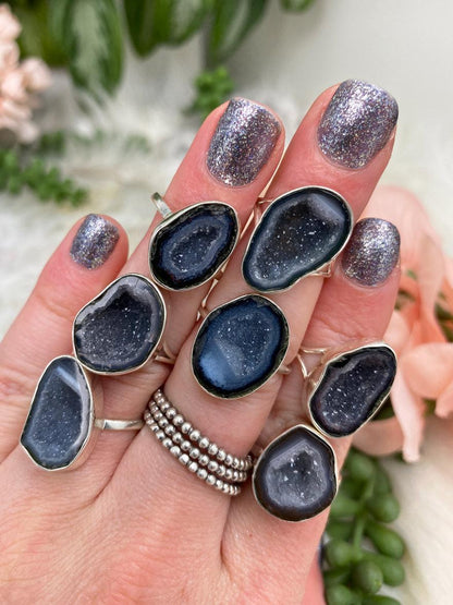 Druzy-Agate-Rings