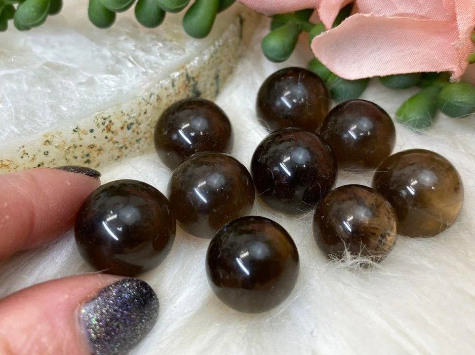 Extra-Small-Smoky-Quartz-Sphere-Crystals