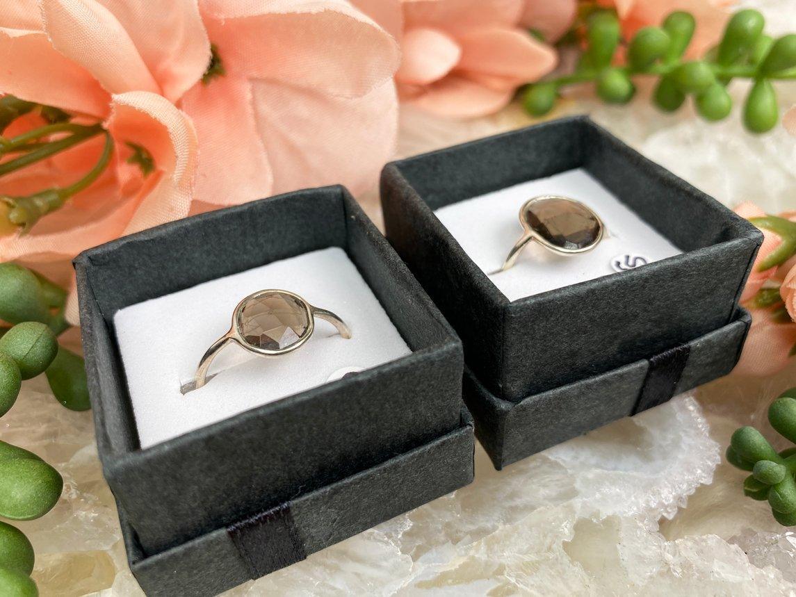 Facet-Cut-Smoky-Quartz-Sterling-Silver-Ring