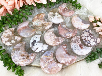 Flower Agate Moons