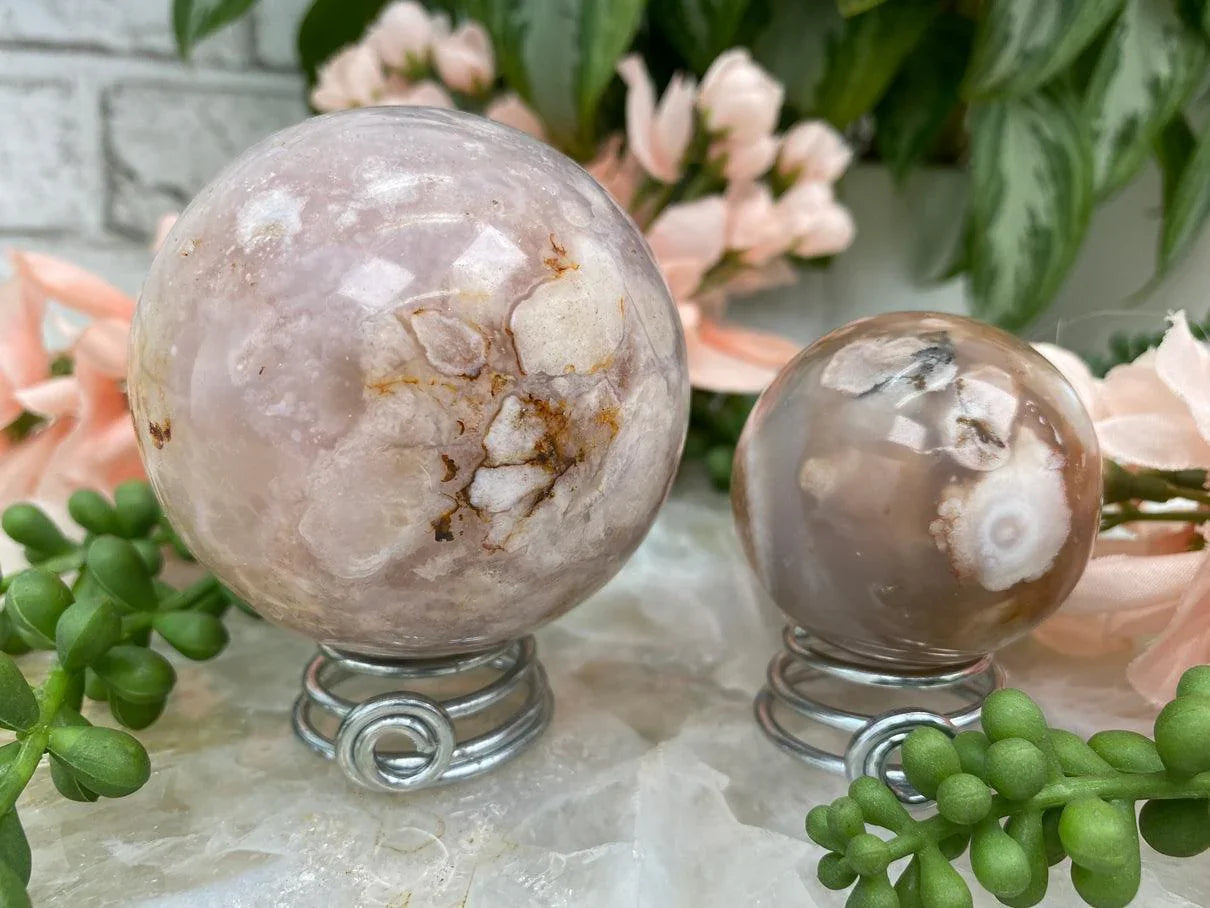 silver metal spring stands