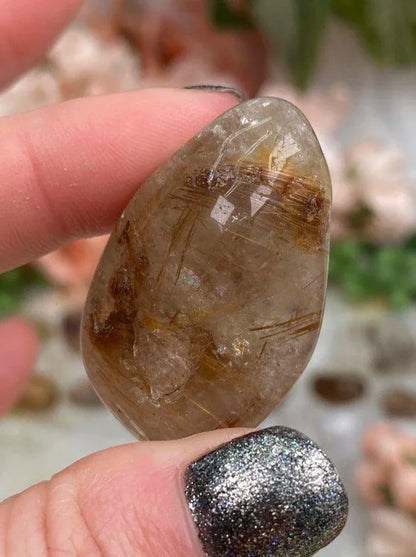 Tumbled-Gold-Brown-Rutile-in-Clear-Quartz