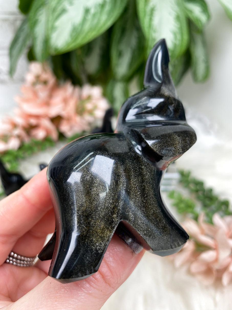 Gold-Sheen-Obsidian-Elephant