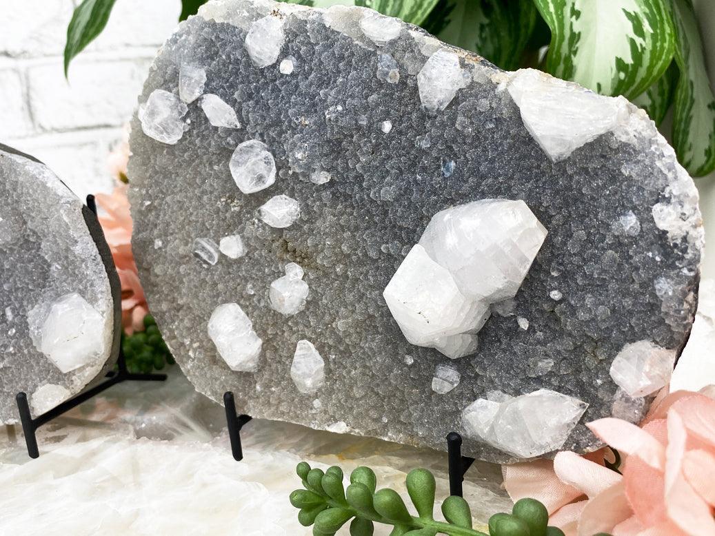 Gray-Chalcedony-Apophyllite-Cluster