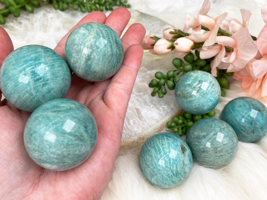 Green-Blue-Amazonite-Spheres