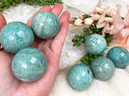 Green-Blue-Amazonite-Spheres