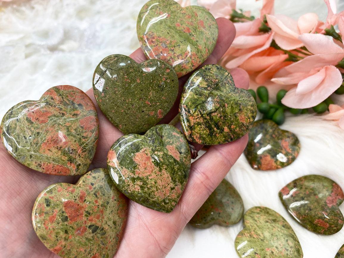 Green-Pink-Unakite-Jasper-Heart-Crystal