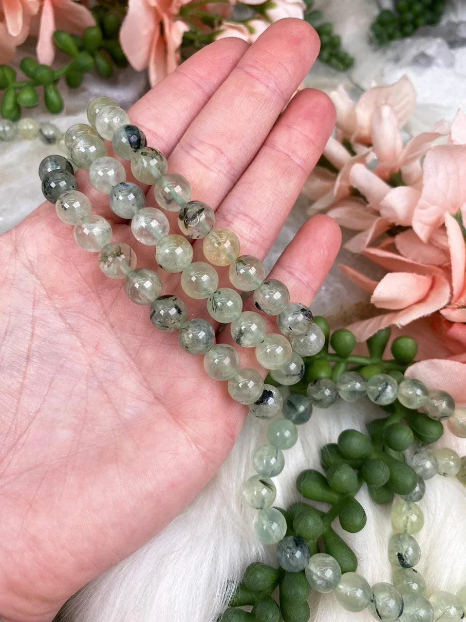 Green-Prehnite-Bracelet-with-Epidote