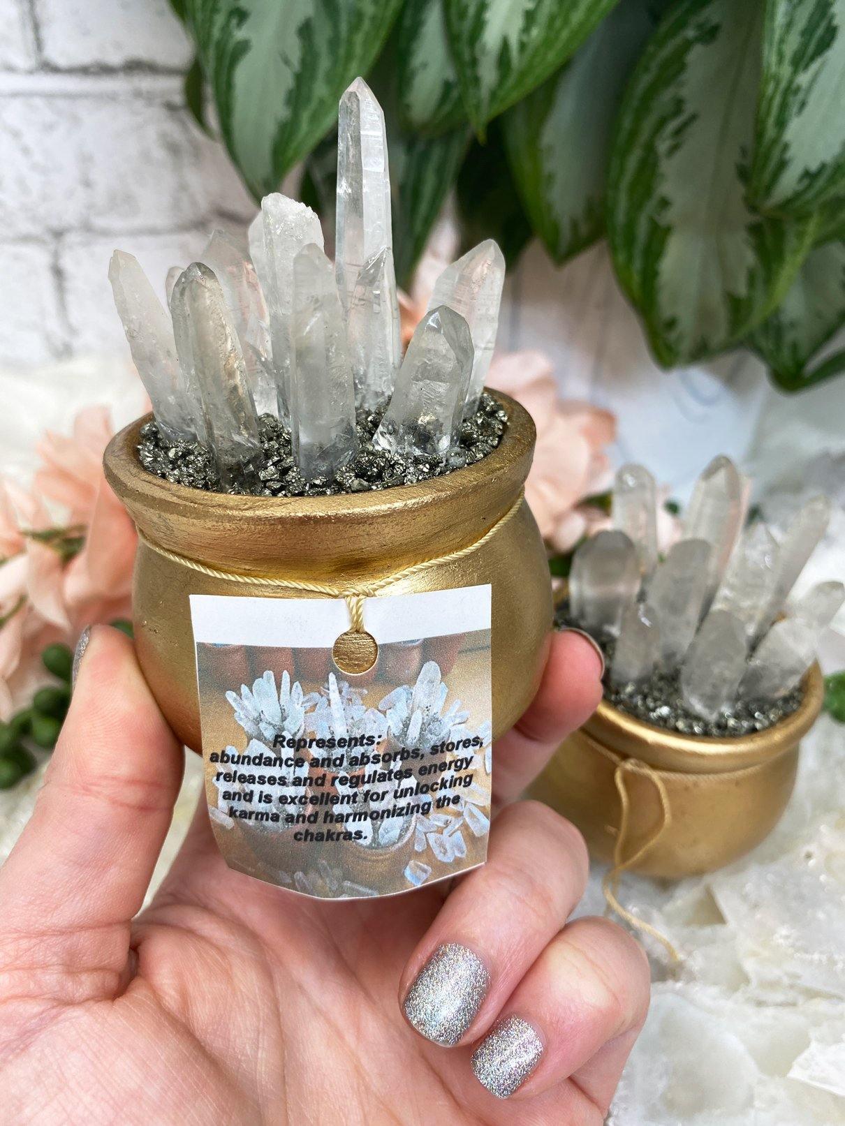 Handmade-Peruvian-Quartz-Point-Gold-Pyrite-Abundance-Crystal-Gift-Idea