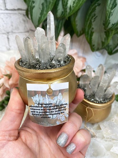 Handmade-Peruvian-Quartz-Point-Gold-Pyrite-Abundance-Crystal-Gift-Idea