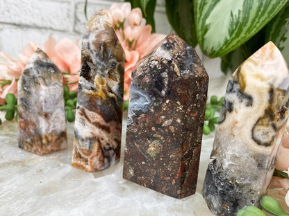 Hematite-Chalcedony-Agate-Points