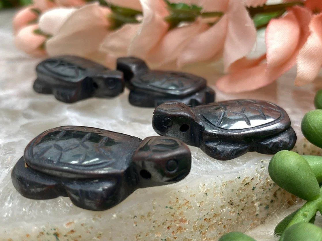 Hematite-Turtle-Pendant