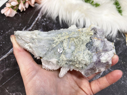 Purple-Green-FluoSuper-Sparkle-Calcite-Quartz-Fluorite-Crystal-Cluster-Irom-Hunan-China