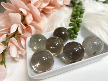 Small Smoky Quartz Crystal Spheres