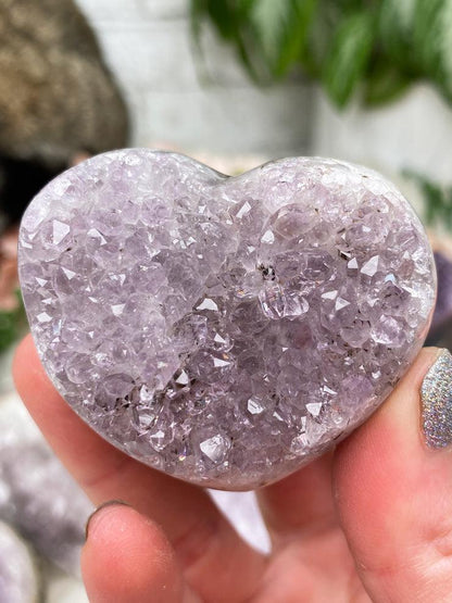 Amethyst Cluster Hearts