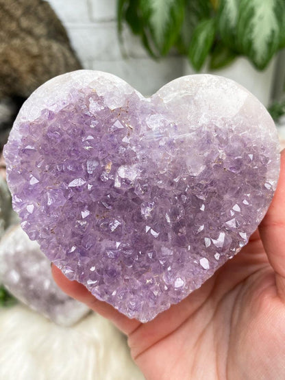 Amethyst Cluster Hearts