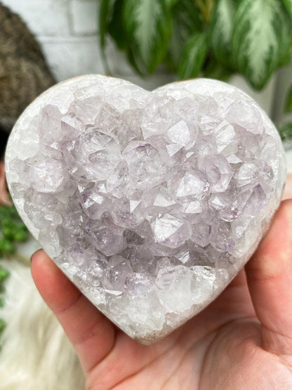 Amethyst Cluster Hearts