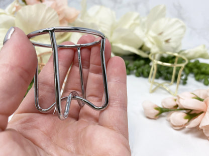 Silver Metal Sphere Stands