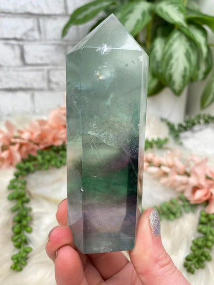 purple-green-pink-fluorite-points-for-sale