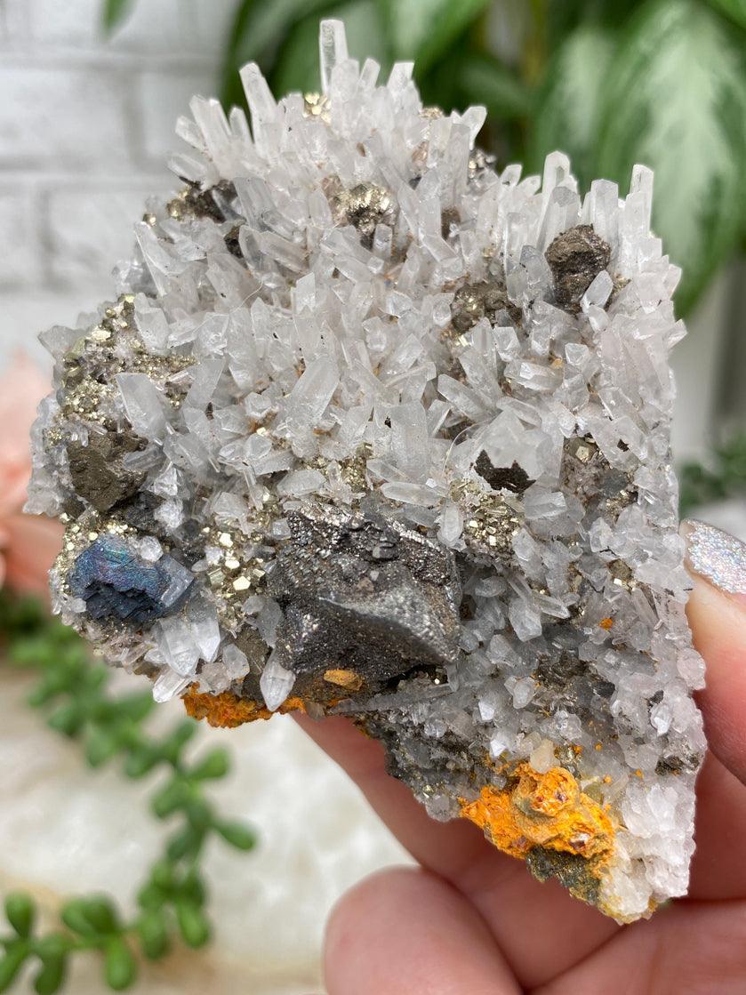 Peru Pyrite on Quartz