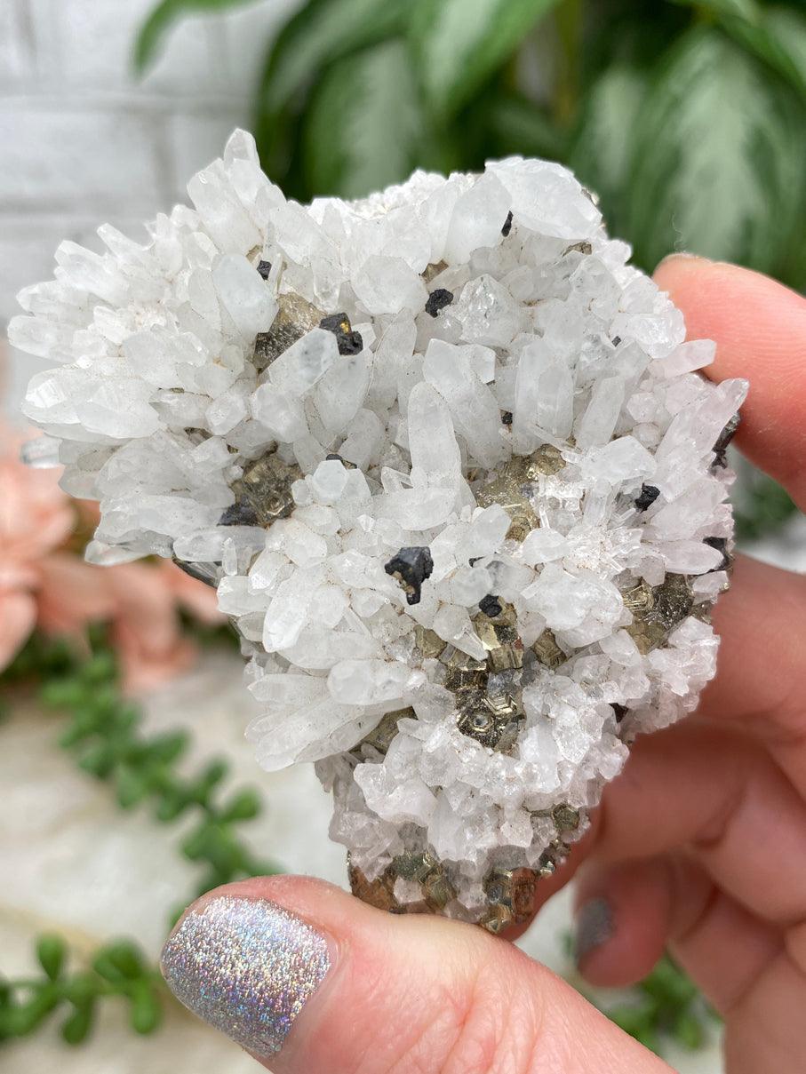 Peru Pyrite on Quartz